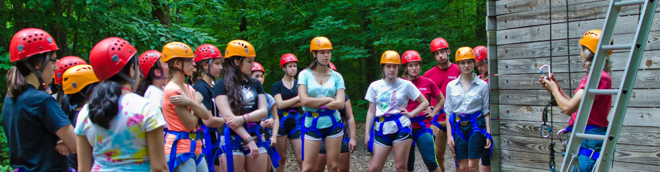 young women at hoffman challenge course