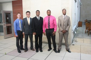 Group photo of 5 male LSAMP REU participants from 2010